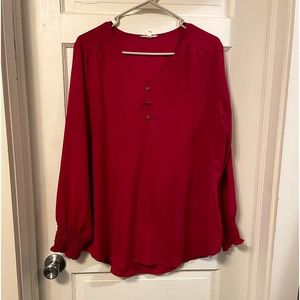 Maurice’s Red Blouse Size Large